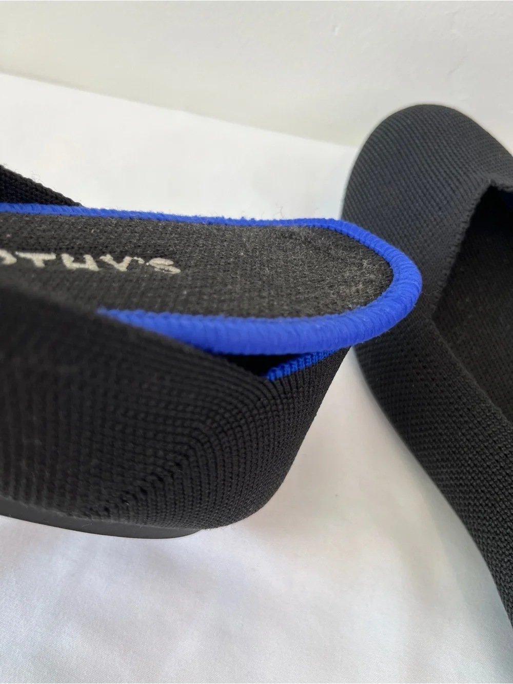 Rothy's The Flat Black Round Toe Knit Ballet Flats Washable Shoes Size 8.5